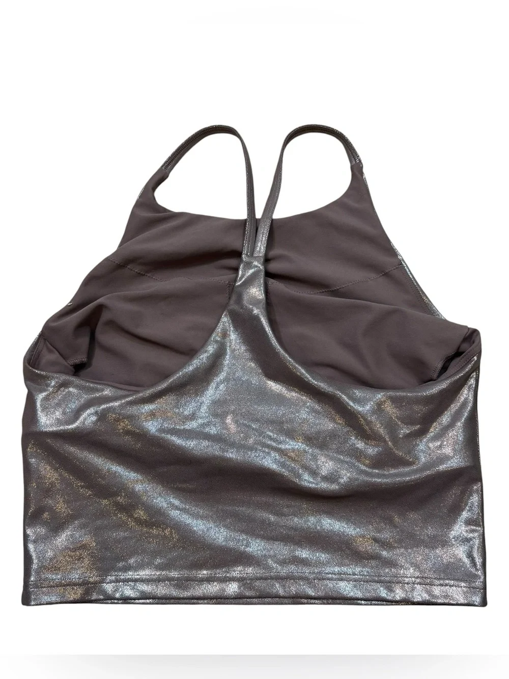 Ladies Old Navy Active Powersoft‎ Longline Sports Bra Size Large Shiny Brown